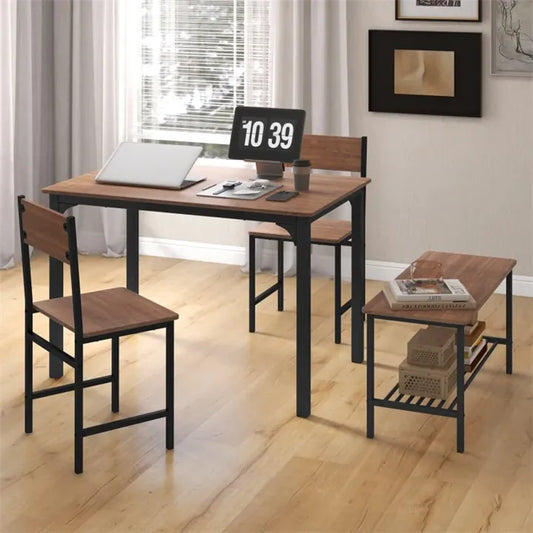4 Pieces Rustic Dining Table Set
