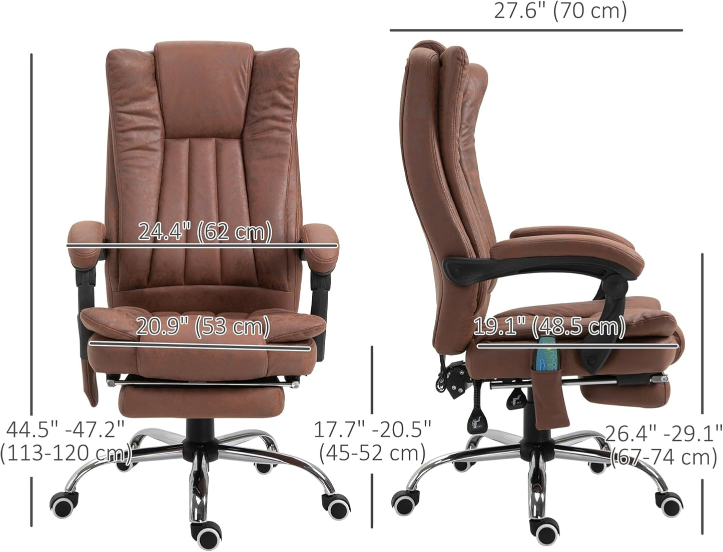 Massage Office Chair with 7-Point Vibration