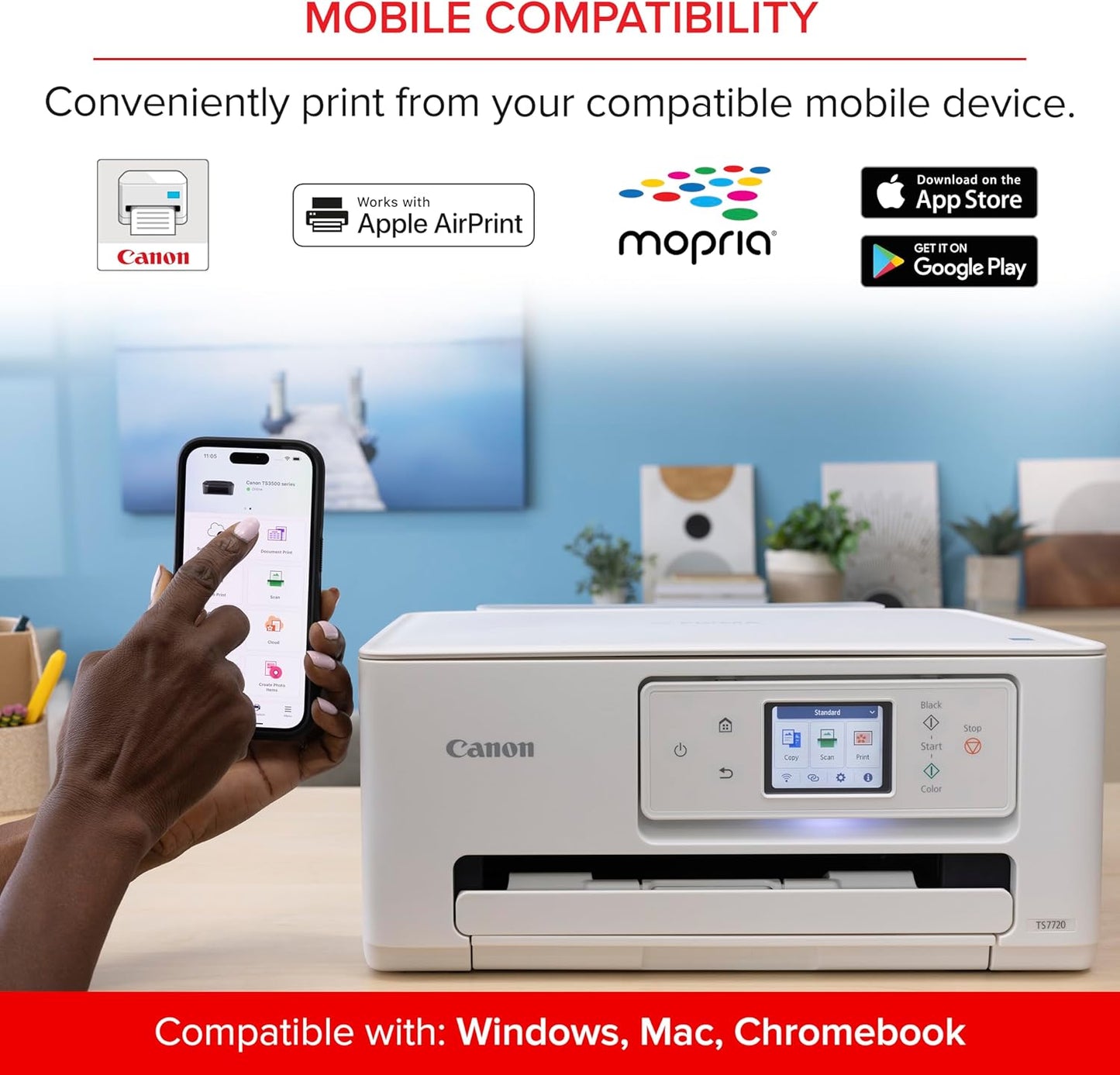 Canon PIXMA TS7720 – Wireless Home All-in-One Printer