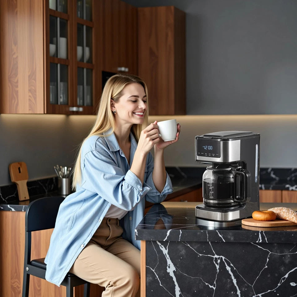 12-Cup Coffee Maker, Iced Coffee, Touch Screen, Strong Brew, Auto Shut-Off