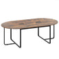 95 Inches Oval Conference Industrial Executive Table with Dual Cable Holes