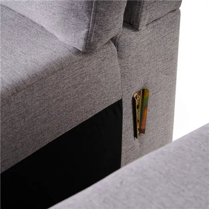 Grey Fabric Reversible Sofabed Sectional w Large Lift up Storage