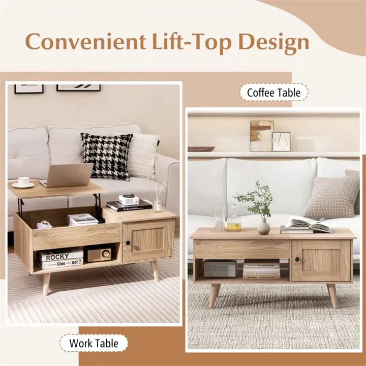 40 Inch Lift Top Coffee Table with Storage