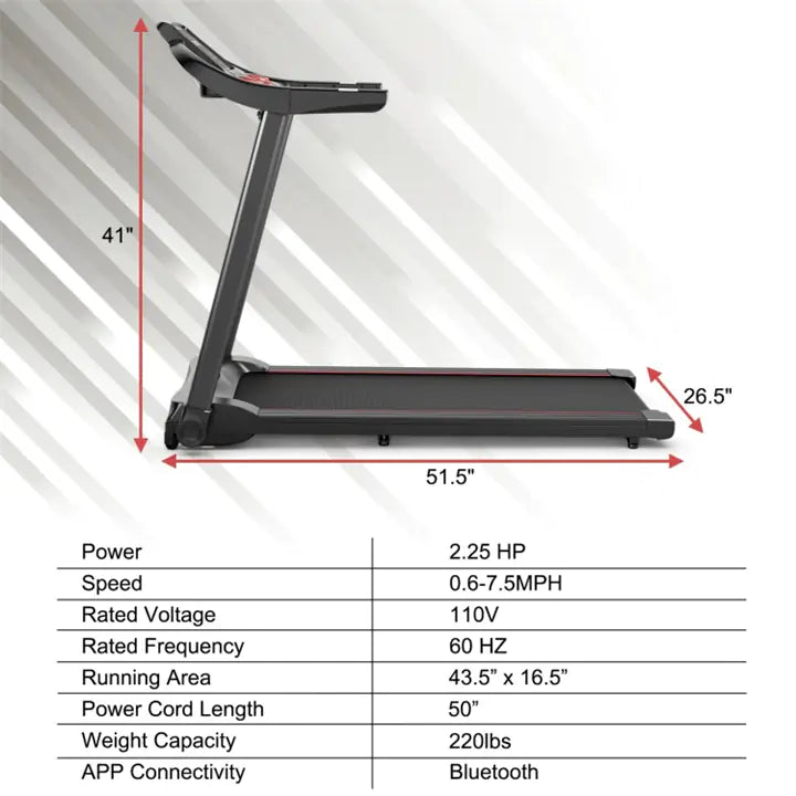 2.25HP Electric Running Machine Treadmill with Speaker