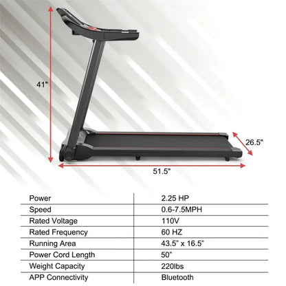 2.25HP Electric Running Machine Treadmill with Speaker