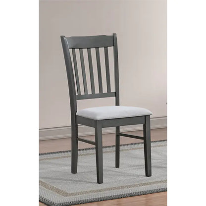 7PCS Modern Rubber wood Dining Set - Grey