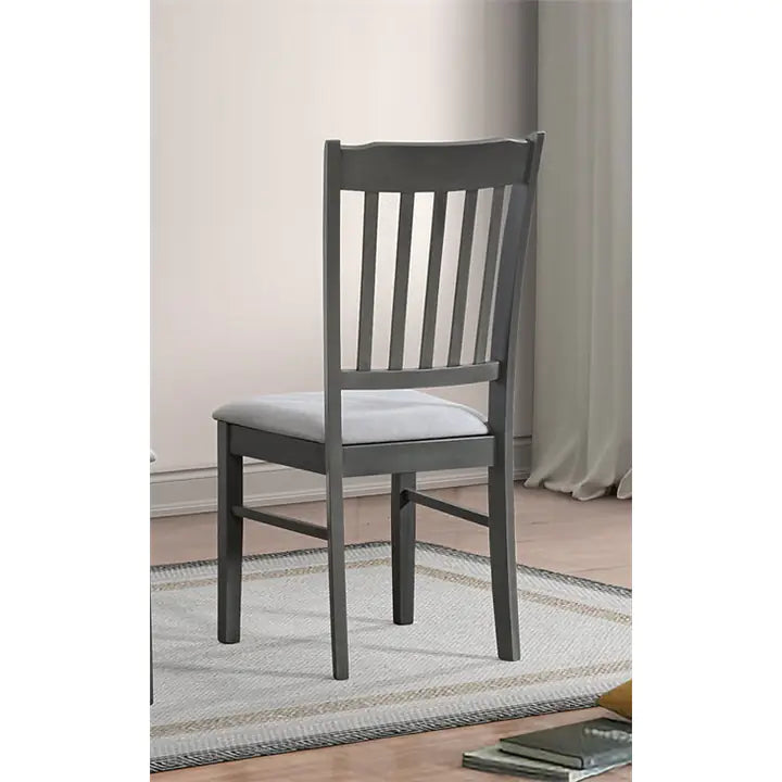7PCS Modern Rubber wood Dining Set - Grey