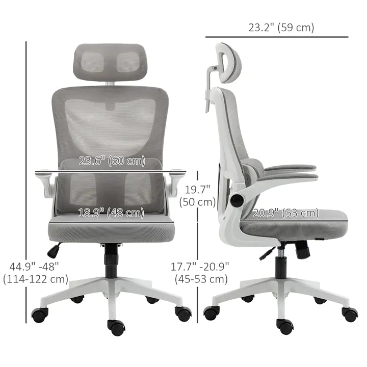Ergonomic Office Mesh Chair with Adjustable Headrest & Height