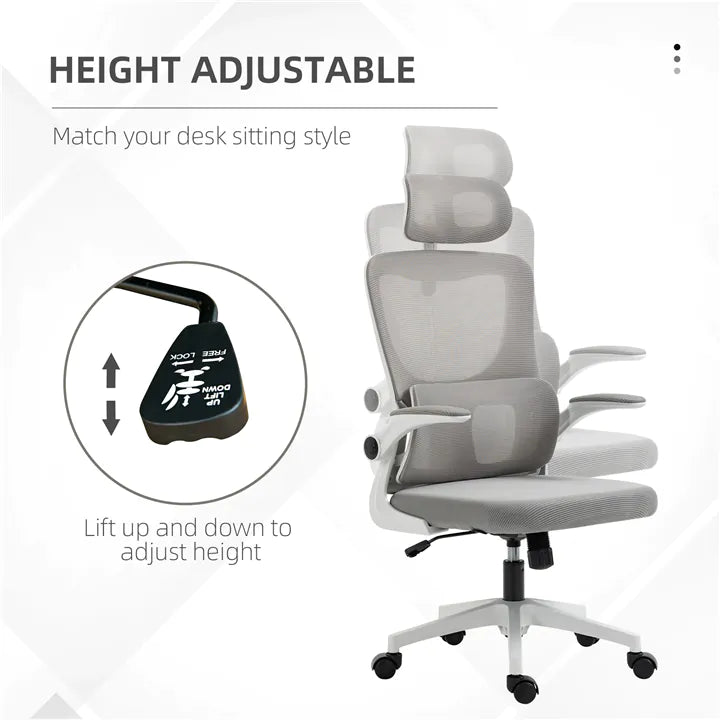 Ergonomic Office Mesh Chair with Adjustable Headrest & Height