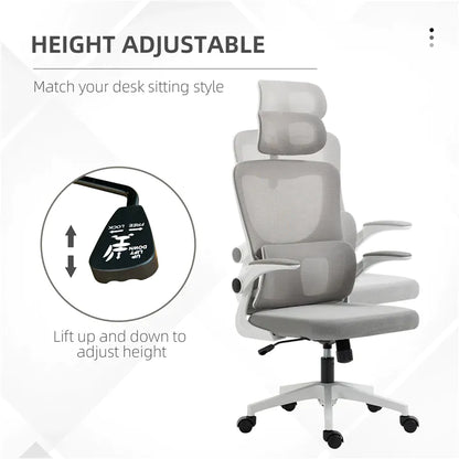 Ergonomic Office Mesh Chair with Adjustable Headrest & Height