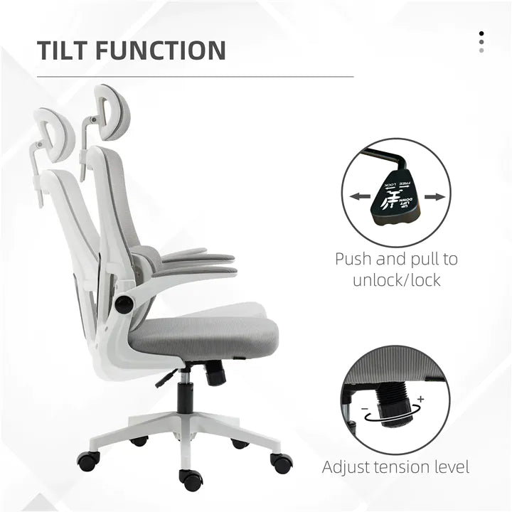 Ergonomic Office Mesh Chair with Adjustable Headrest & Height