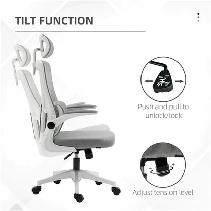 Ergonomic Office Mesh Chair with Adjustable Headrest & Height