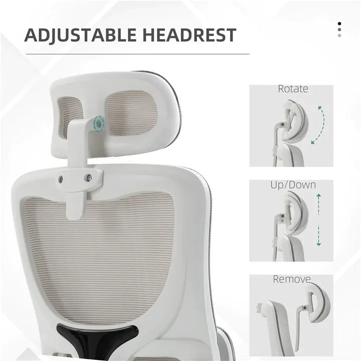 Ergonomic Office Mesh Chair with Adjustable Headrest & Height