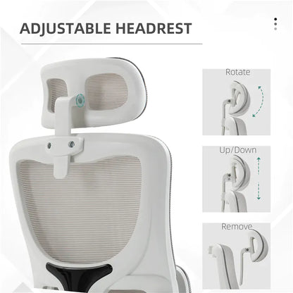 Ergonomic Office Mesh Chair with Adjustable Headrest & Height