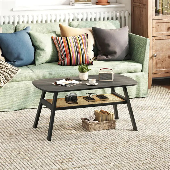 2-Tier Rectangular Center Coffee Table