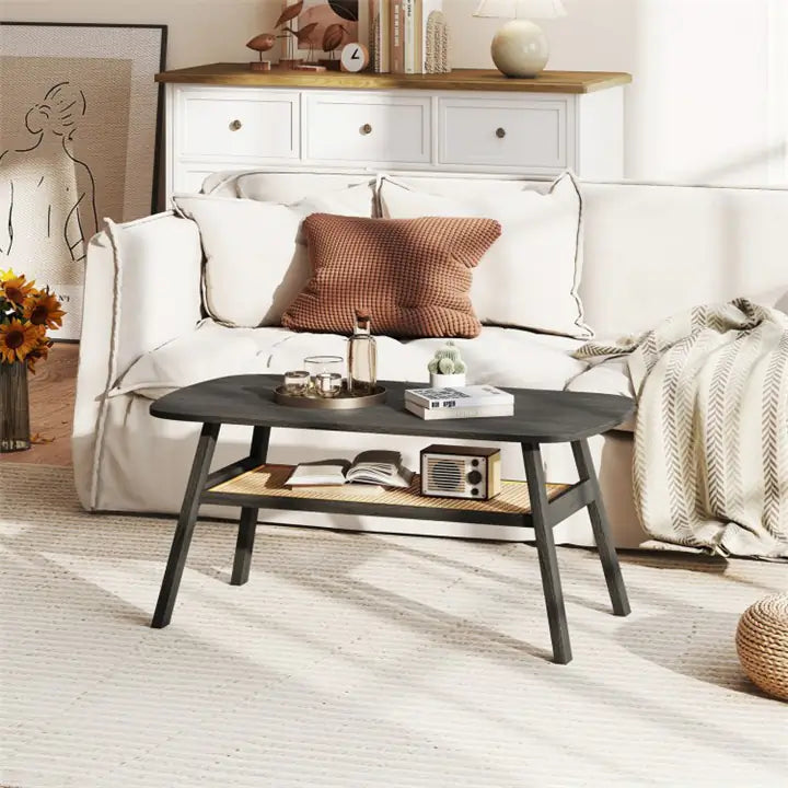 2-Tier Rectangular Center Coffee Table