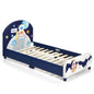 Kids Rocket Style Upholstered Platform Bed Frame