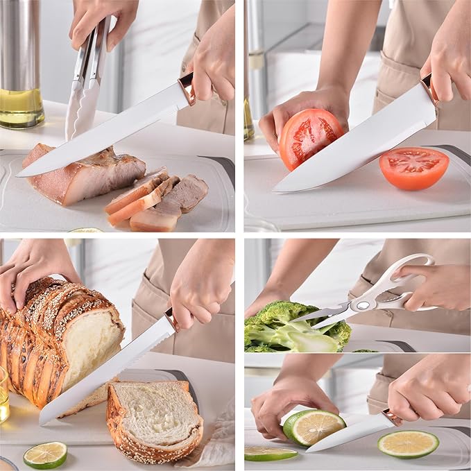 19 Piece Silicone Kitchenware Utensil Set Silicone Kitchen Utensils Set Heat Resistant Non-Stick Cooking Tool with Wooden Handles Silicone Cookware Set