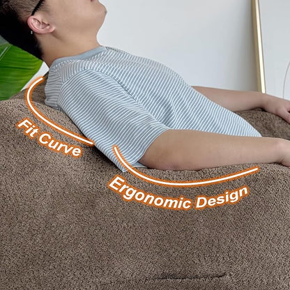 Bean Bag Chair with Filler, Bean Bag Sofa with Tufted Soft Stuffed Filling, Fluffy and Lazy Sofa, Comfy Cozy BeanBag Chairs with Memory Foam for Dorm, Apartment, Living Room (Brown)