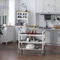 36" 3-Tier Kitchen Trolley Medical Treatment Laboratory Equipment Carts, Stainless Steel Rolling Kitchen Island, Wheeled Storage Utility Serving Cart, 330LBS Heavy Gauge