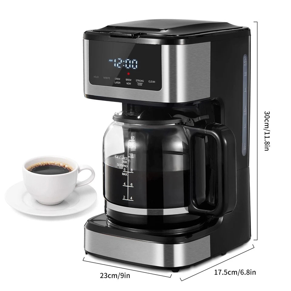 12-Cup Coffee Maker, Iced Coffee, Touch Screen, Strong Brew, Auto Shut-Off