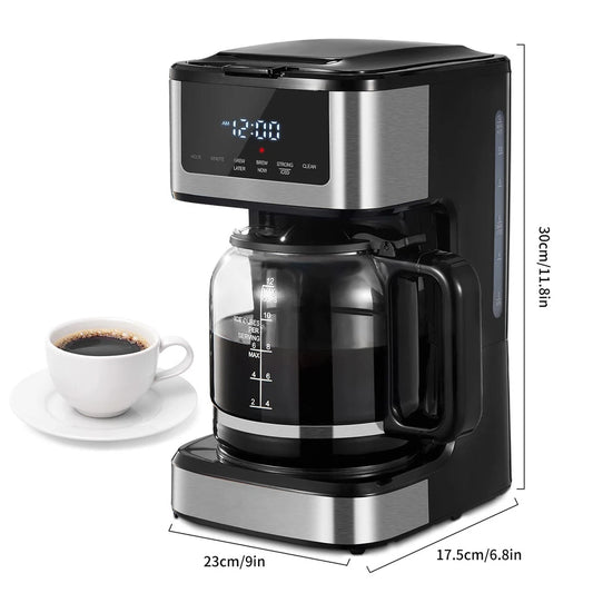 12-Cup Coffee Maker, Iced Coffee, Touch Screen, Strong Brew, Auto Shut-Off